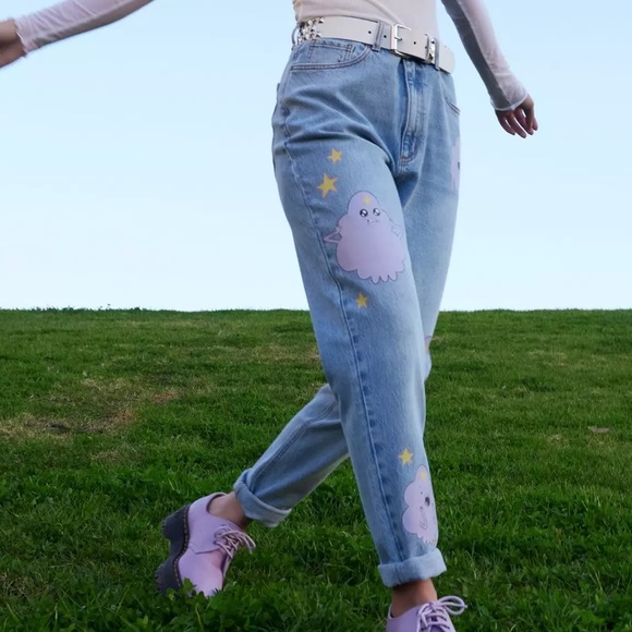 Hot Topic Denim - Adventure Time Lumpy Space Princess Mom Jeans Hot Topic
